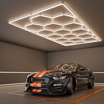 LED Stropní svítidlo HEXAGON LED/696W/85-265V 4000K 484x243 cm CRI 90 IP54 bílá