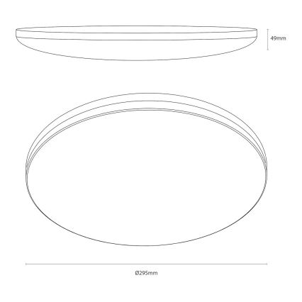 LED Stropní svítidlo HUGO LED/12/18/24W/230V 3000/4000/6500K pr. 30 cm IP54 černá