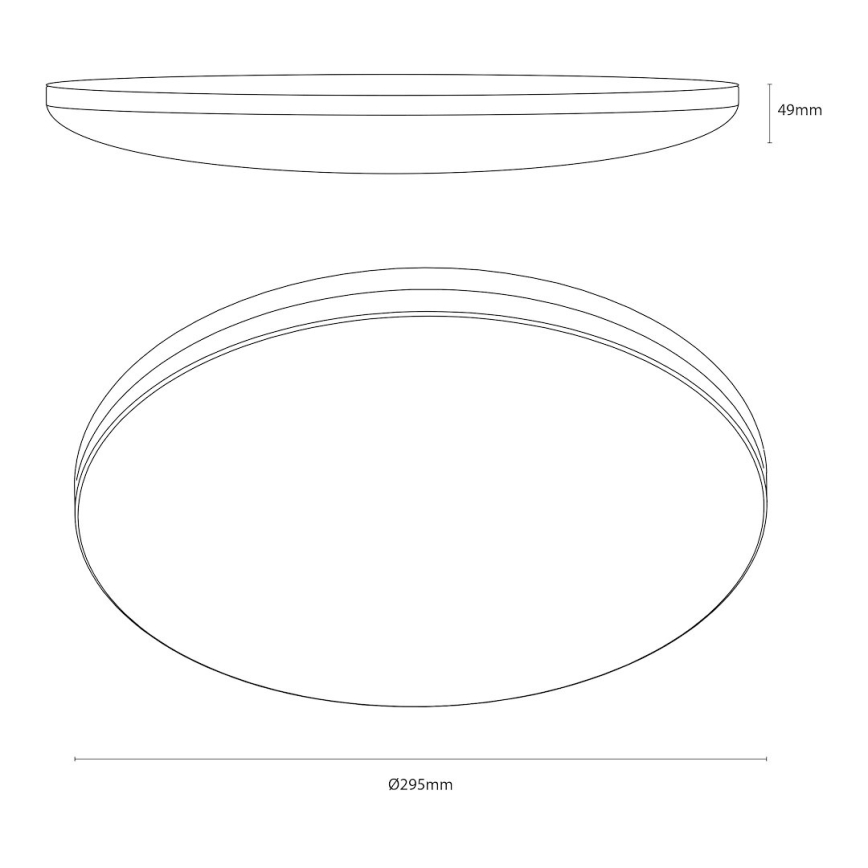 LED Stropní svítidlo HUGO LED/12/18/24W/230V 3000/4000/6500K pr. 30 cm IP54 černá