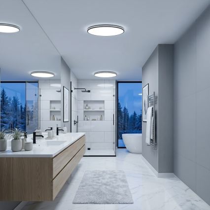 LED Stropní svítidlo HUGO LED/16/24/32W/230V 3000/4000/6500K pr. 37 cm IP54 černá