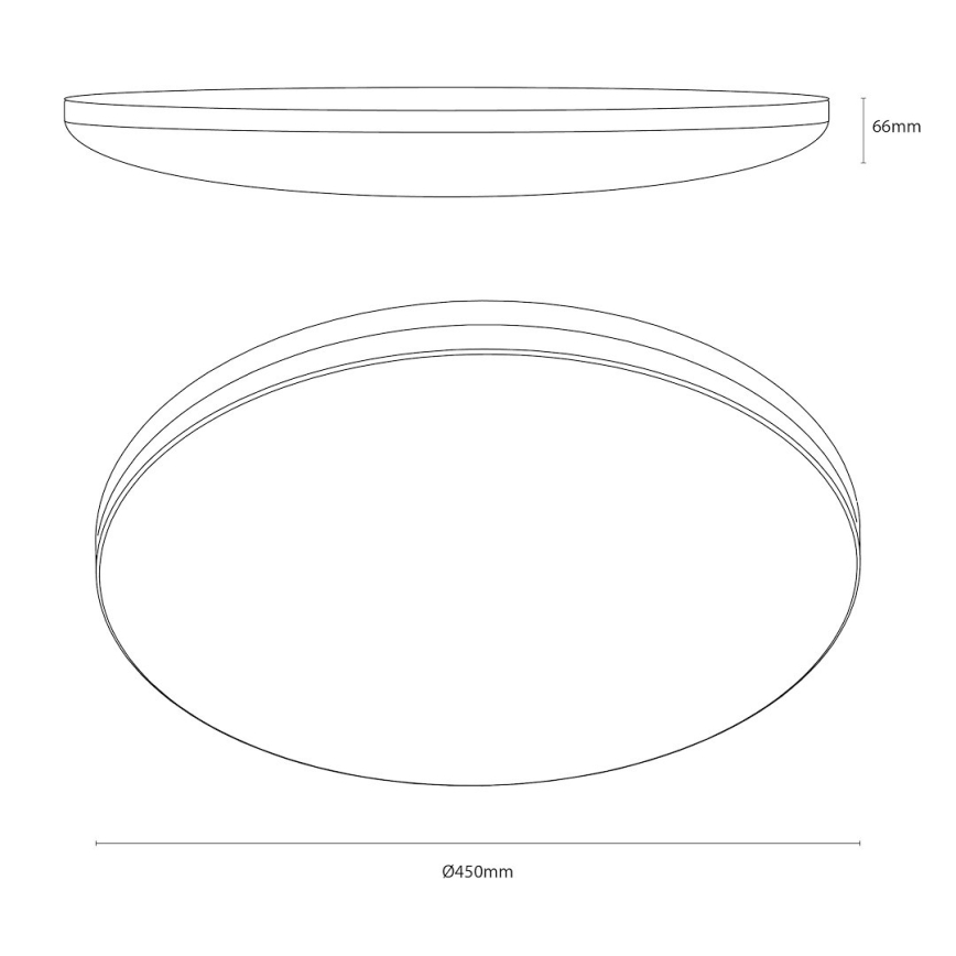 LED Stropní svítidlo HUGO LED/21/32/42W/230V 3000/4000/6500K pr. 45 cm IP54 bílá