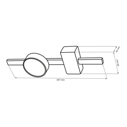 LED Stropní svítidlo JOY 1xGX53/6W/230V černá