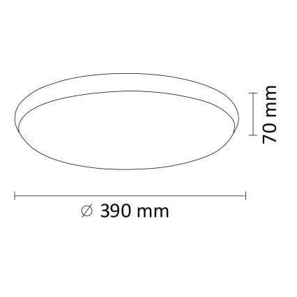 LED Stropní svítidlo KERN LED/24W/230V nikl