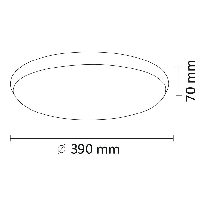 LED Stropní svítidlo KERN LED/24W/230V nikl