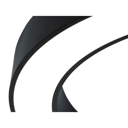 LED Stropní svítidlo LED/100W/230V 3000/4000/6500K pr. 100 cm černá