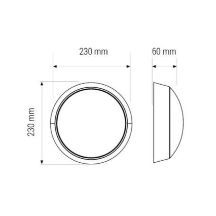 LED Stropní svítidlo LED/11W/230V IP40