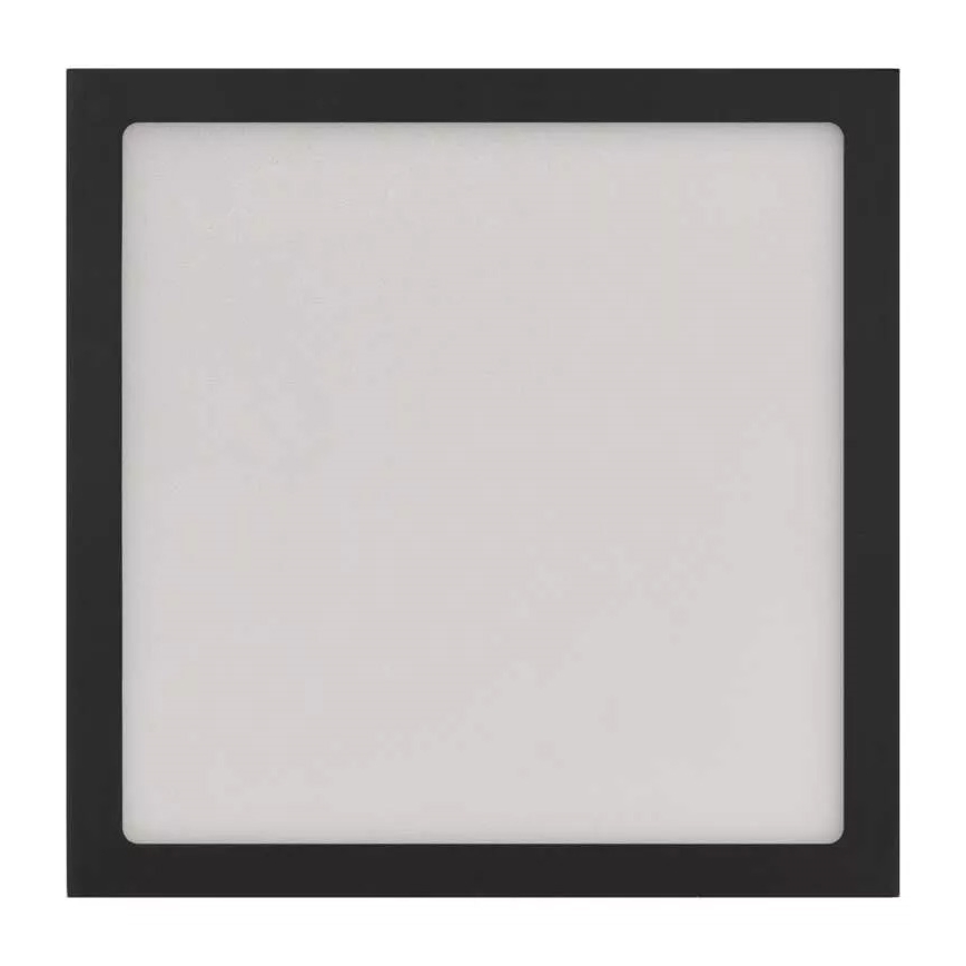 LED Stropní svítidlo NEXXO LED/12,5W/230V 3000/3500/4000K 17x17 cm černá