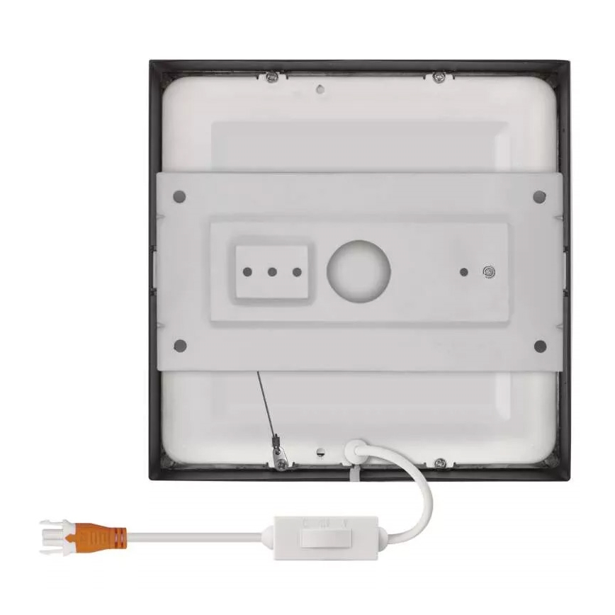 LED Stropní svítidlo NEXXO LED/12,5W/230V 3000/3500/4000K 17x17 cm černá