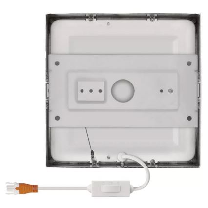 LED Stropní svítidlo NEXXO LED/12,5W/230V 3000/3500/4000K 17x17 cm lesklý chrom