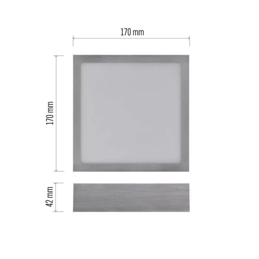 LED Stropní svítidlo NEXXO LED/12,5W/230V 3000/3500/4000K 17x17 cm lesklý chrom