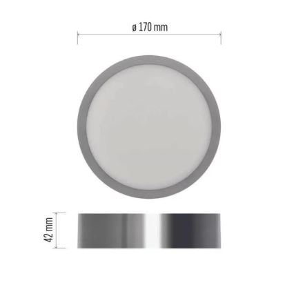 LED Stropní svítidlo NEXXO LED/12,5W/230V 3000/3500/4000K pr. 17 cm matný chrom