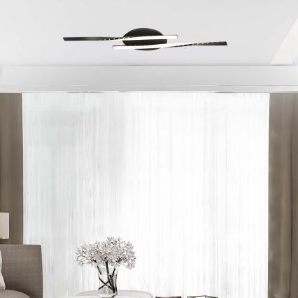 LED Stropní svítidlo LED/12W/230V 3000K 94,5 cm černá
