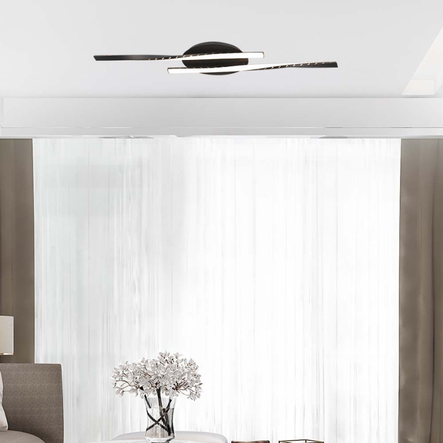 LED Stropní svítidlo LED/12W/230V 3000K 94,5 cm černá