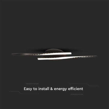 LED Stropní svítidlo LED/12W/230V 3000K 94,5 cm černá