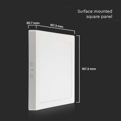 LED Stropní svítidlo LED/12W/230V 4000K 16,7x16,7 cm bílá