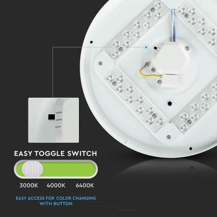 LED Stropní svítidlo LED/12W/230V pr. 26 cm 3000K/4000K/6400K