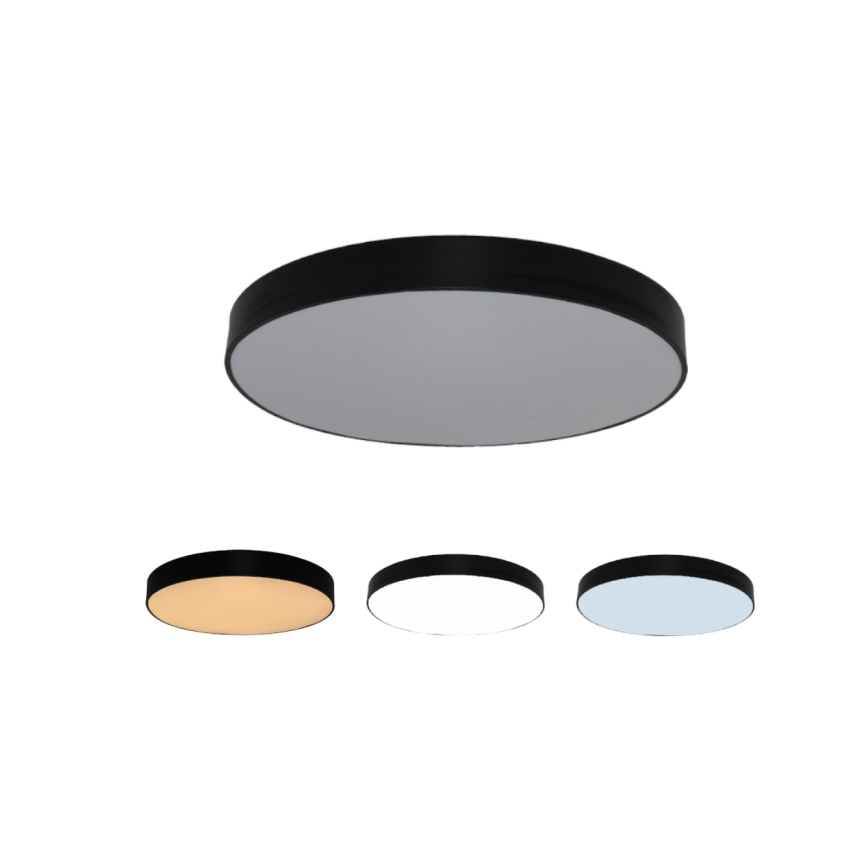 LED Stropní svítidlo LED/135W/230V 3000/4000/6500K pr. 80 cm černá