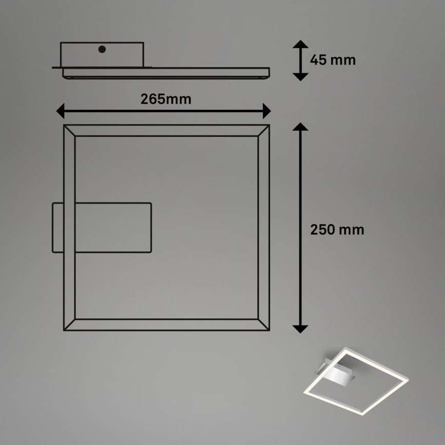 LED Stropní svítidlo LED/14W/230V matný chrom