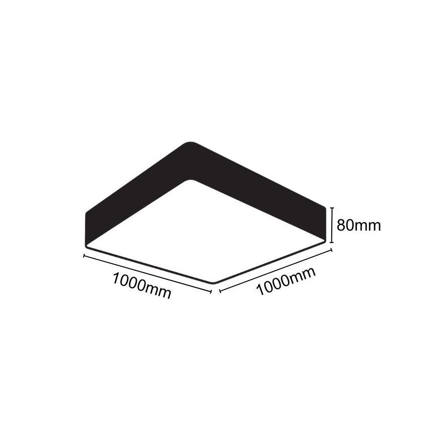 LED Stropní svítidlo LED/170W/230V 4000K 100x100 cm