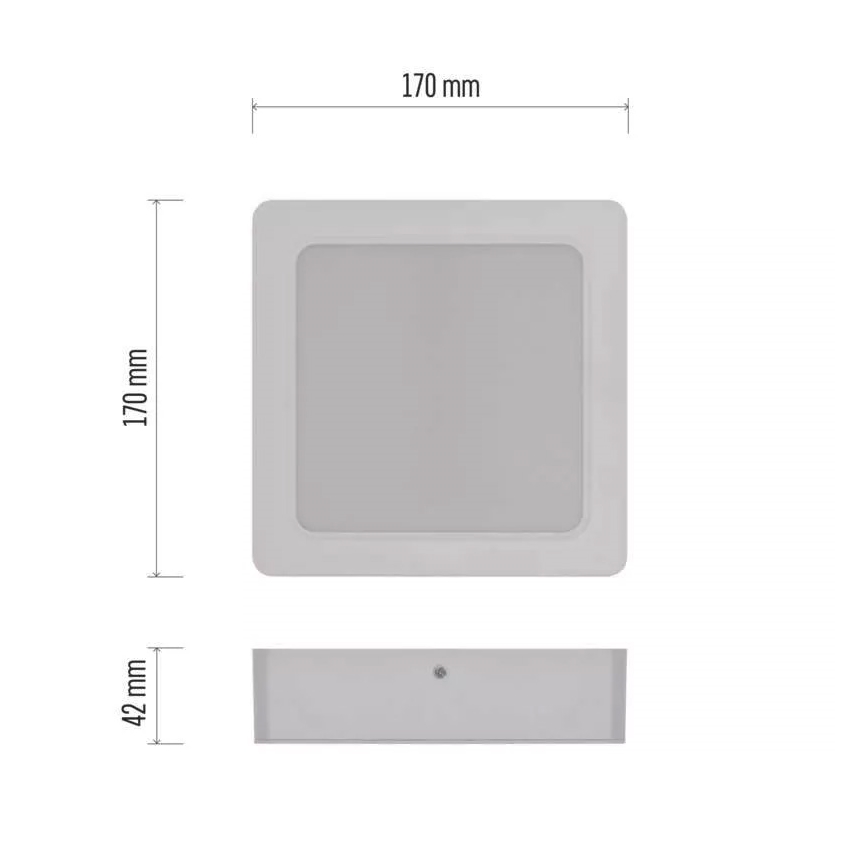 LED Stropní svítidlo LED/18W/230V 17x17 cm bílá