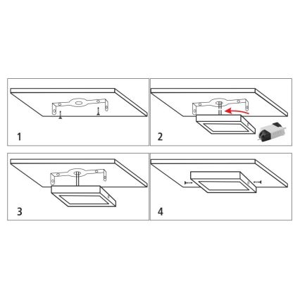 LED Stropní svítidlo LED/18W/230V 2700K 21x21 cm bílá