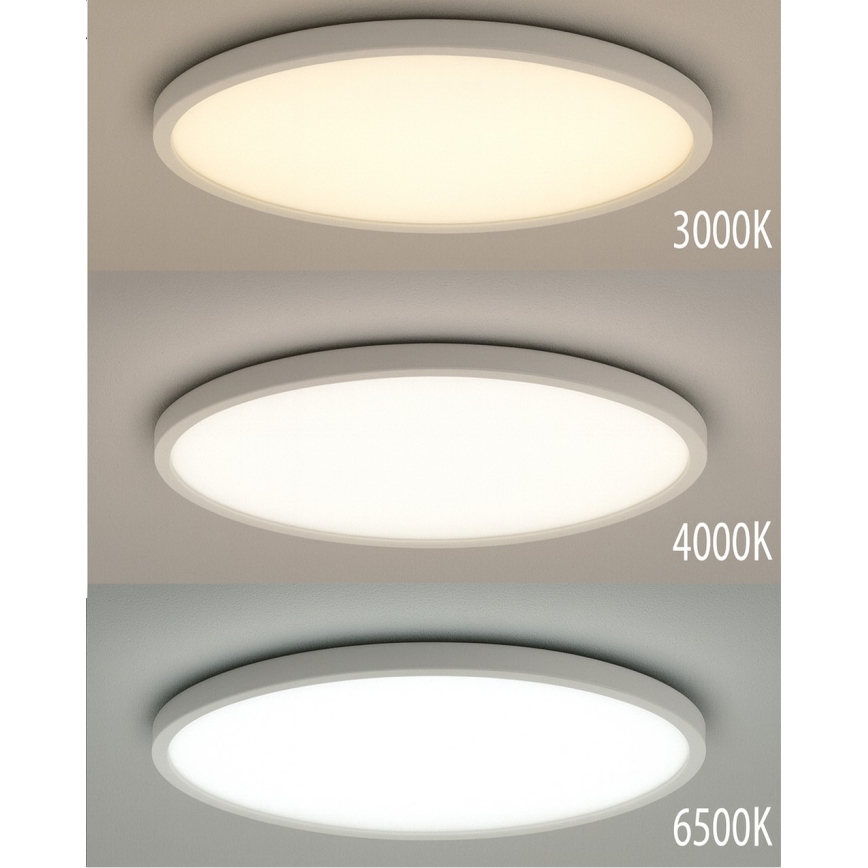 LED Stropní svítidlo LED/18W/230V 3000/4000/6500K pr. 23 cm bílá