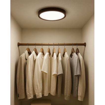 LED Stropní svítidlo LED/18W/230V 3000/4000/6500K pr. 23 cm hnědá