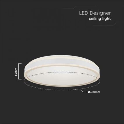 LED Stropní svítidlo LED/18W/230V 4000K pr. 35 cm bílá