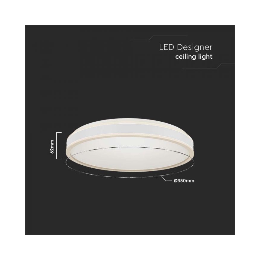 LED Stropní svítidlo LED/18W/230V 4000K pr. 35 cm bílá