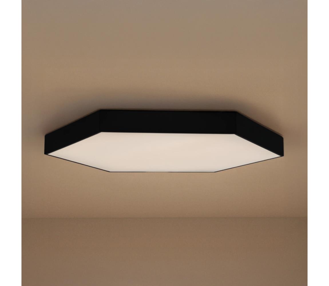LED Stropní svítidlo LED/200W/230V 3000/4000/6500K pr. 100 cm černá CL7333 – Alasans