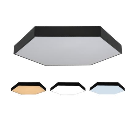 LED Stropní svítidlo LED/200W/230V 3000/4000/6500K pr. 100 cm černá