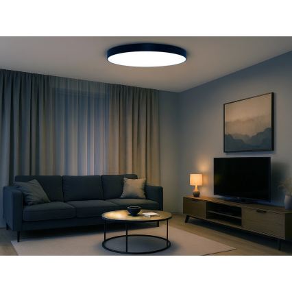 LED Stropní svítidlo LED/200W/230V 3000/4000/6500K pr. 100 cm černá