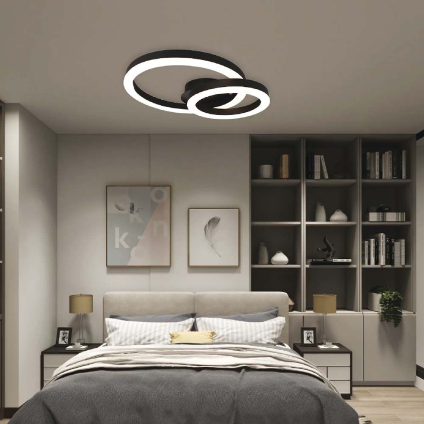 LED Stropní svítidlo LED/20W/230V 3000K černá