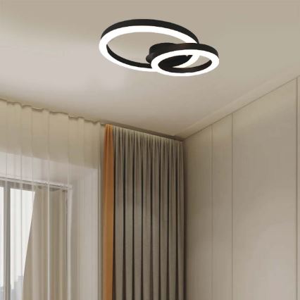 LED Stropní svítidlo LED/20W/230V 3000K černá