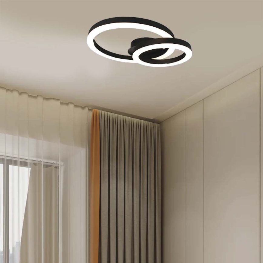 LED Stropní svítidlo LED/20W/230V 3000K černá