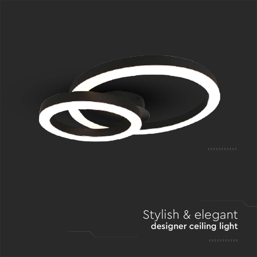 LED Stropní svítidlo LED/20W/230V 3000K černá