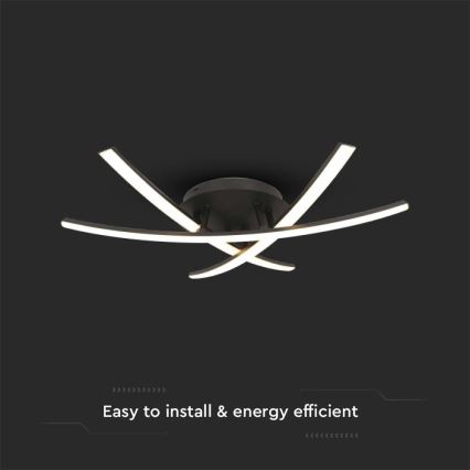 LED Stropní svítidlo LED/20W/230V 3000K černá