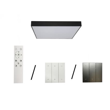 LED Stropní svítidlo LED/215W/230V 3000/4000/6500K 80x80 cm černá