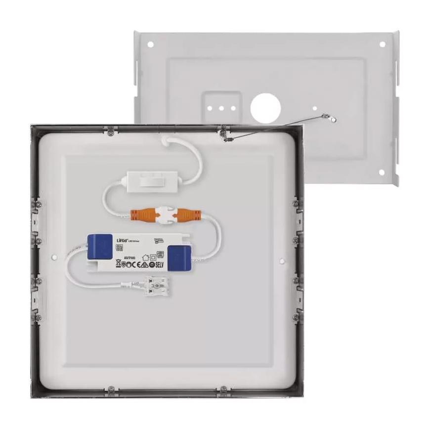 LED Stropní svítidlo NEXXO LED/21W/230 3000/3500/4000K 22,5x22,5 cm matný chrom