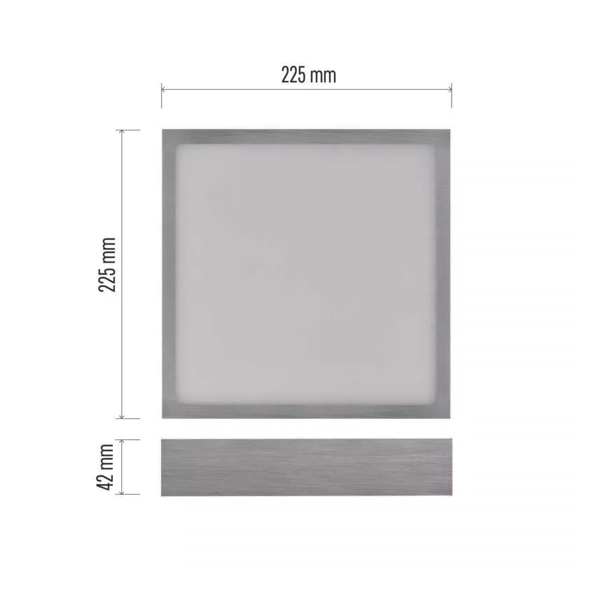 LED Stropní svítidlo NEXXO LED/21W/230 3000/3500/4000K 22,5x22,5 cm matný chrom