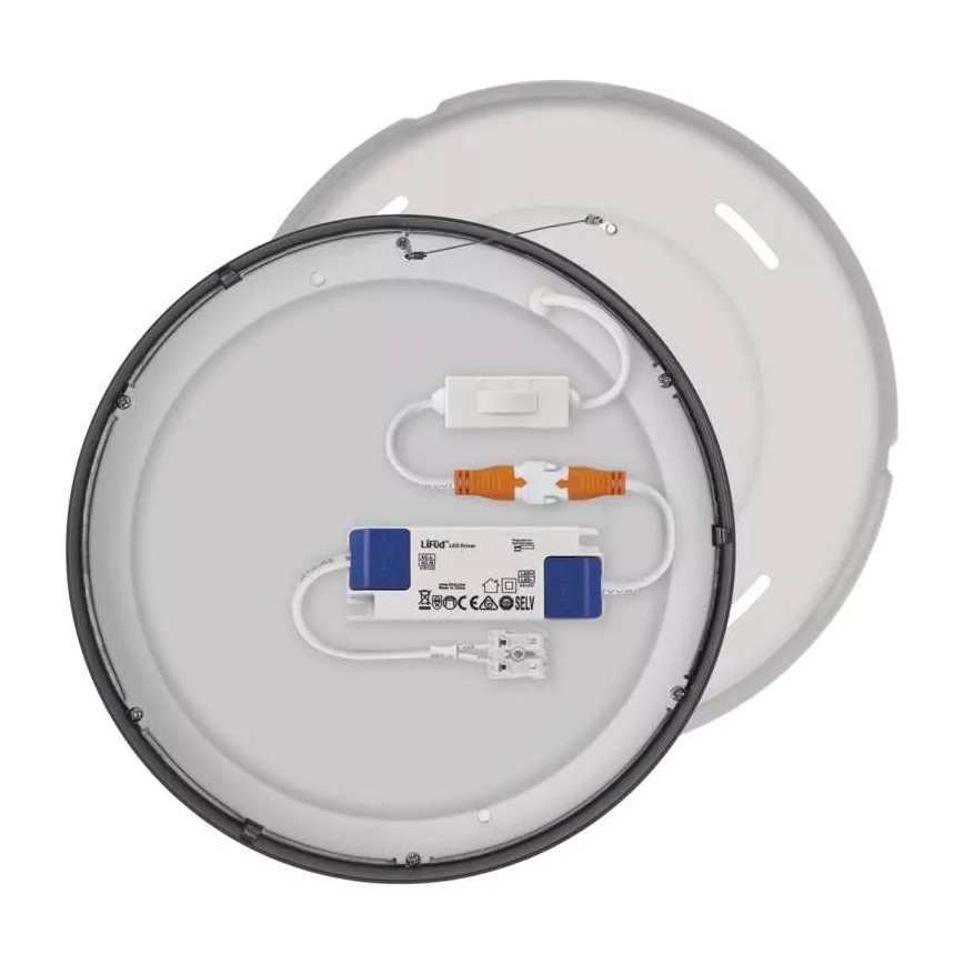 LED Stropní svítidlo NEXXO LED/21W/230V 3000/3500/4000K pr. 22,5 cm černá