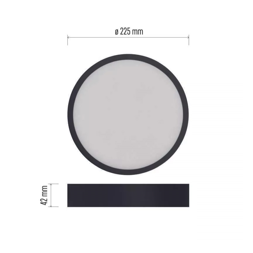 LED Stropní svítidlo NEXXO LED/21W/230V 3000/3500/4000K pr. 22,5 cm černá