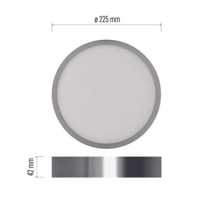 LED Stropní svítidlo NEXXO LED/21W/230V 3000/3500/4000K pr. 22,5 cm lesklý chrom
