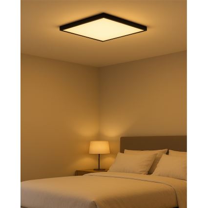 LED Stropní svítidlo LED/24W/230V 3000/4000/6500K 30x30 cm černá