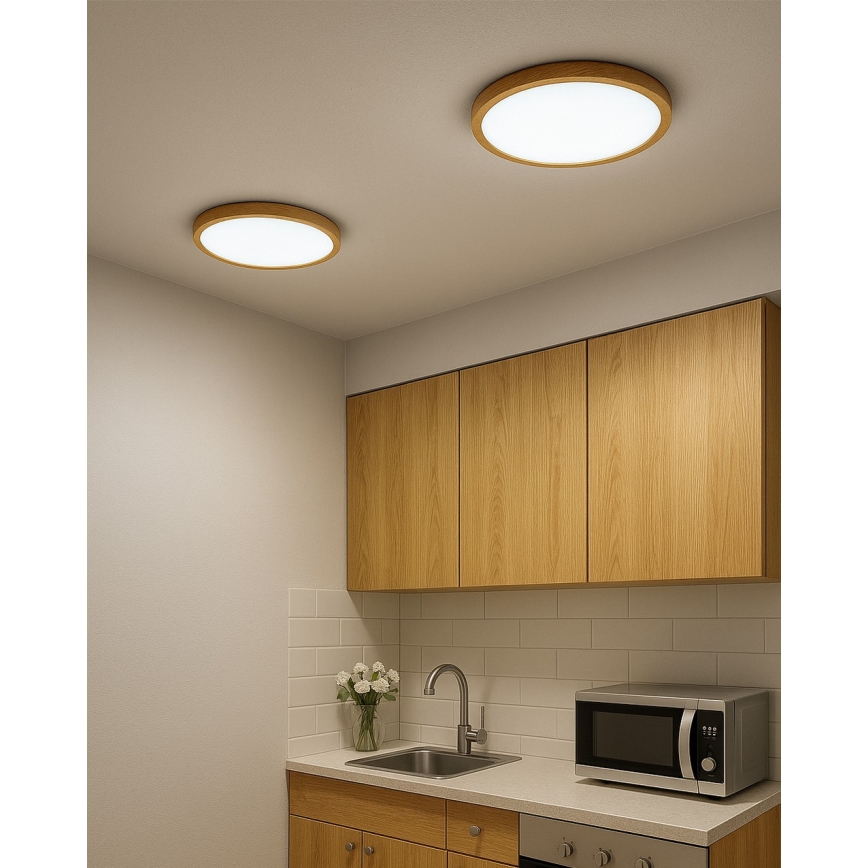 LED Stropní svítidlo LED/24W/230V 3000/4000/6500K pr. 30 cm béžová