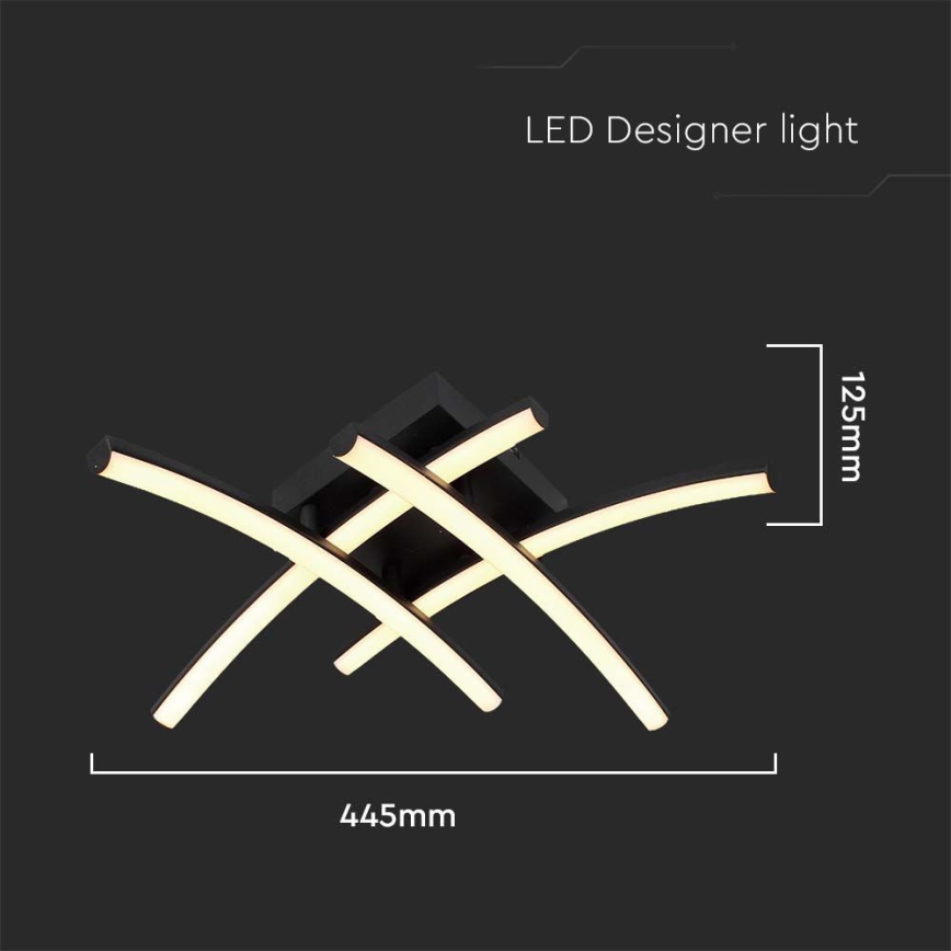 LED Stropní svítidlo LED/24W/230V 3000K černá