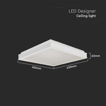 LED Stropní svítidlo LED/24W/230V 4000K 45x45 cm bílá