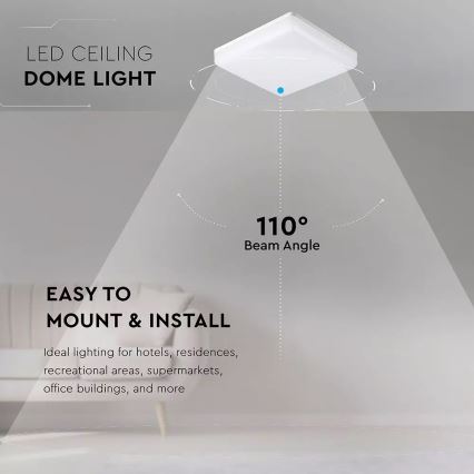 LED Stropní svítidlo LED/25W/230V 30x30 cm IP44
