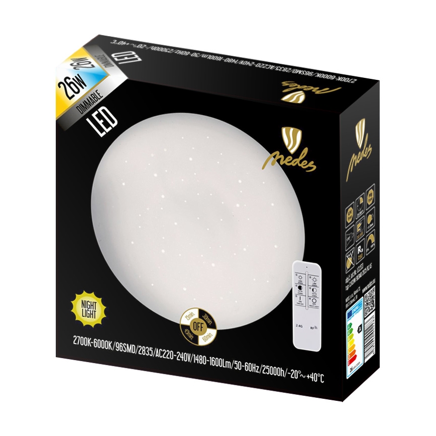 Nedes LCL533 - LED stropní svítidlo STARS LED/26W/230V stmívatelné