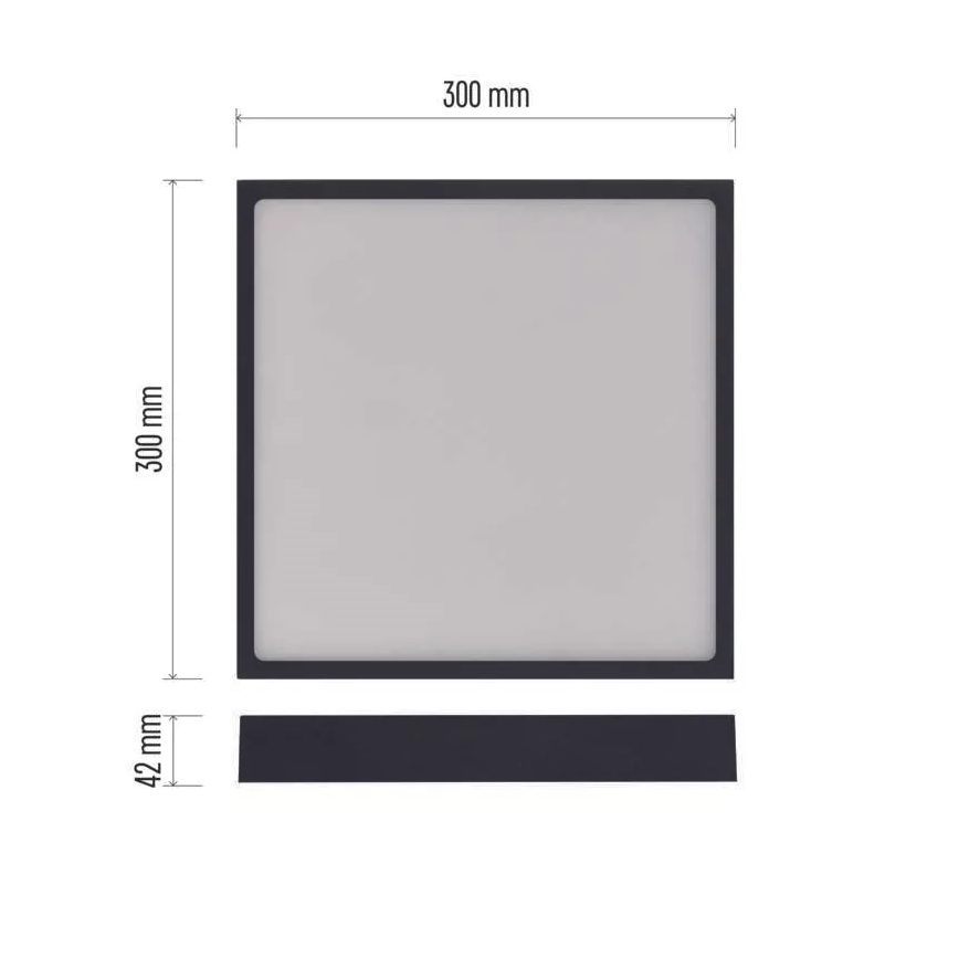 LED Stropní svítidlo NEXXO LED/28,5W/230V 3000/3500/4000K 30x30 cm černá